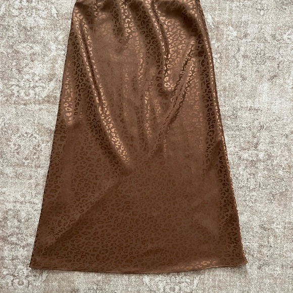 Miami Brown Leopard A-Line Skirt - Picture 1 of 1